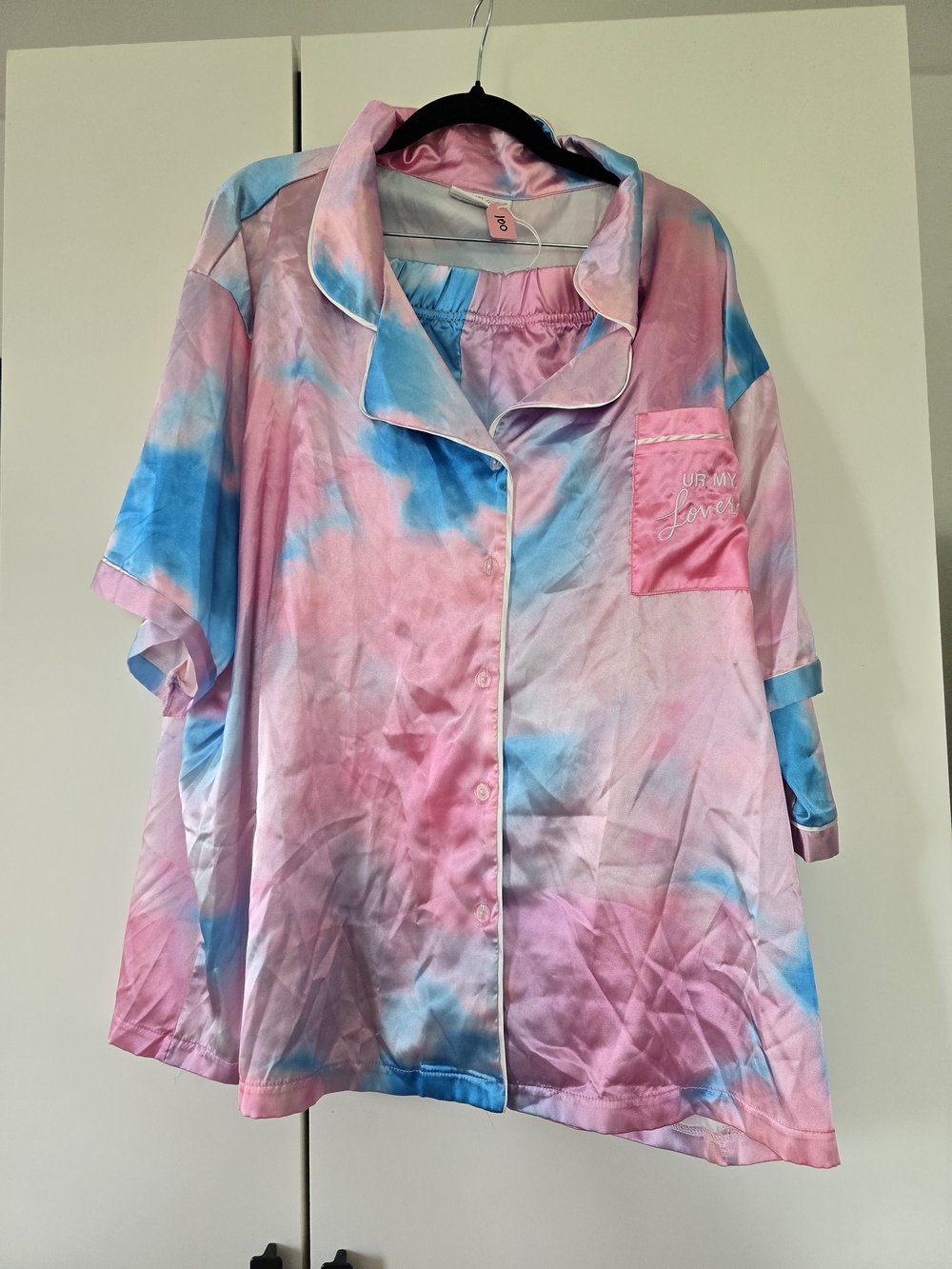 Taylor Swift Lover Satin Tie-Dye PJ Top And Shorts (Never Worn)